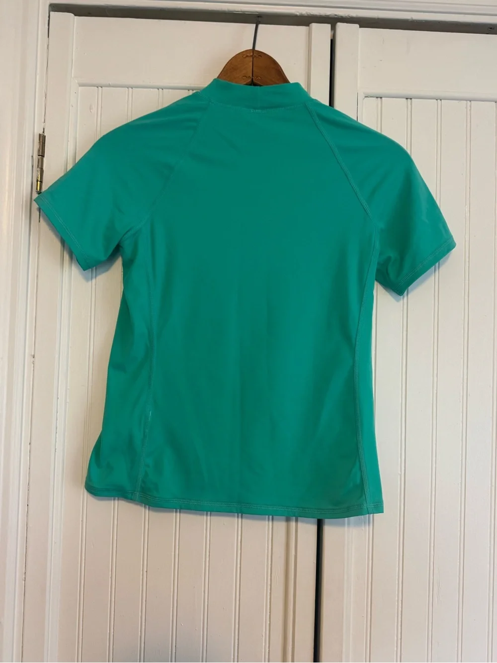 Lands' End Kids Short Sleeve Swim Rashguard Teal